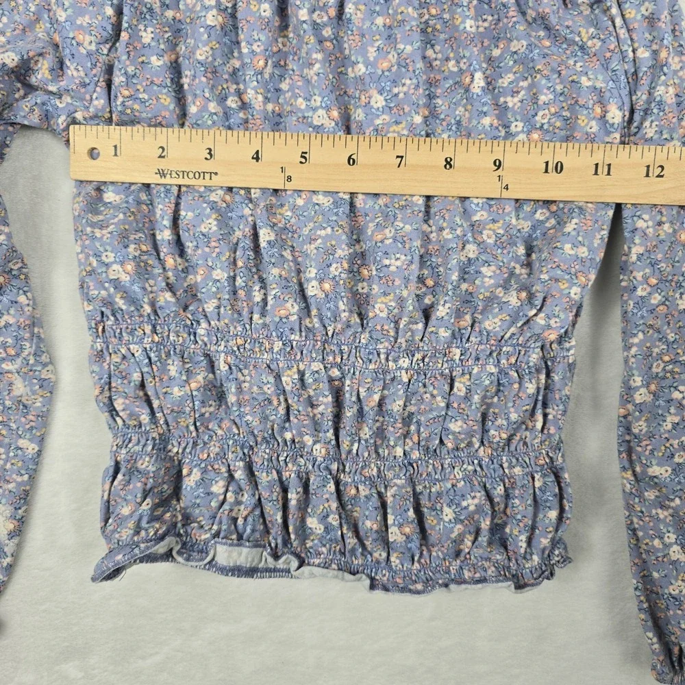 Oshkosh B'gosh Kid Girls Floral Print Smocked Shirt Size‎ 10 Purple
